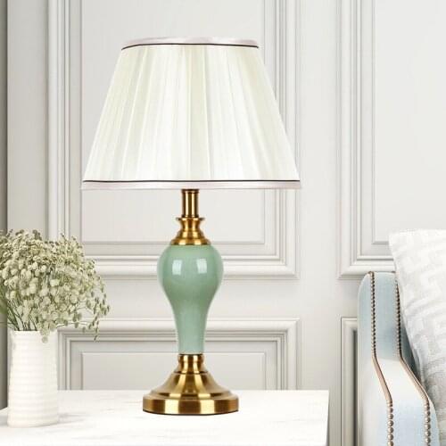 SAROK Modern Bedside Table Desk Lamp Ceramic Luxury LED Decorative Light New Style For Living Room Bedroom Study Office