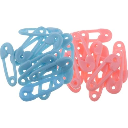 Pack of 24 Cute Plastic Safety Pin Baby Shower Christening Gender Reveal Party Gift Favor DIY Craft Party Supplies