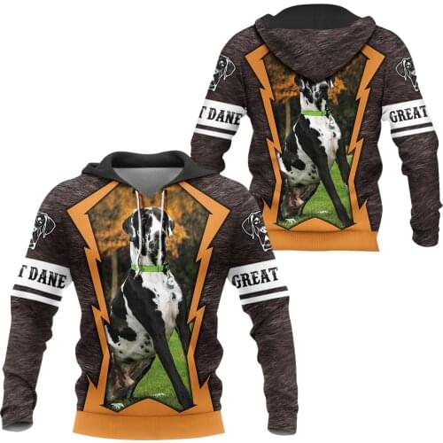 Funny Great Dane 3D All Over Printed Hoodies Fashion Pullover Men For Women Sweatshirts Sweater Animal Costumes