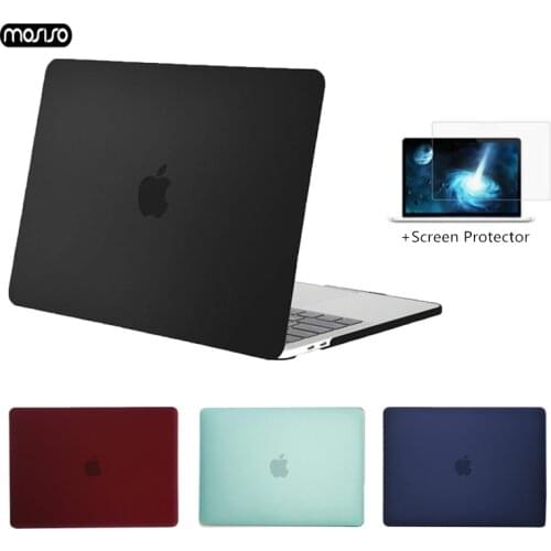 Crystal\Matte Protective Cover Case for Macbook Air Pro Retina 11 12 13 Laptop Bag for mac book 13.3 inch with Touch Bar Shell