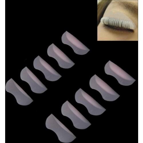 5 Pairs Eyelash Perming Curler Root Silicone Lifting Lash Pads Eye Shield Guards Multi Size Set - Pink