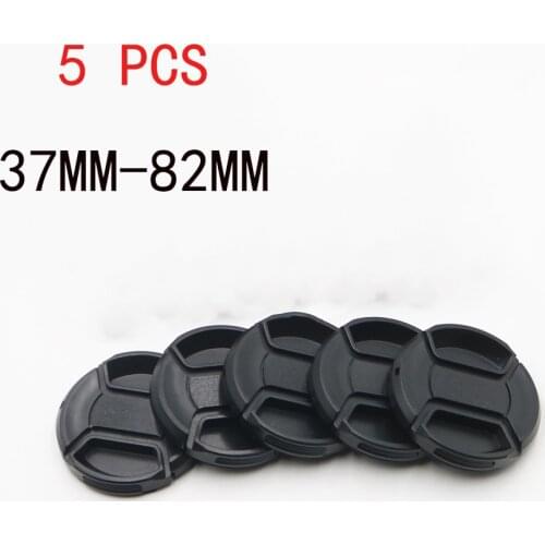 5PCS 37 40.5 43 46 49 52 55 58 62 67 72 77 82 mm Snap-on Camera Front Lens Cap Cover Protector for Canon Leica Nikon Sony