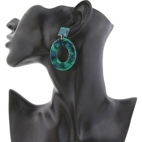 Bohemian Stud Earrings Geometric Oval Acrylic Acetate Plate Ladies Earrings 2020 Fashion Newest Lowest Price Sale Cloud Jewelry