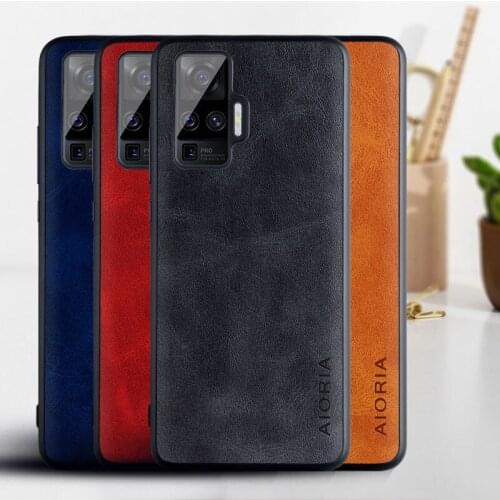 Case for Vivo X50 Pro funda Luxury Vintage leather Skin hoesje phone cover for vivo x50 pro case coque capa business