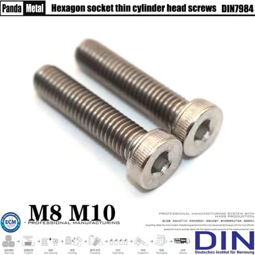 DIN7984-low head hexagonal bolt, 304 stainless steel thin bolt, thin head, short screw, M8M10 A2-70