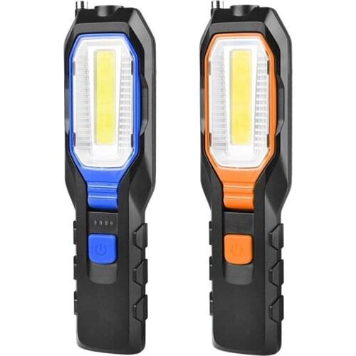 Dropshipping COB LED Work light USB Rechargeable Working Flexible Magnetic Inspection Lamp Flashlight Emergency Light Torch