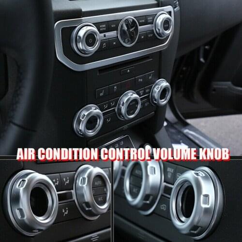 5 Pcs Chrome Air Condition Control Volume Knob For Range Rover Sport 2010-2013