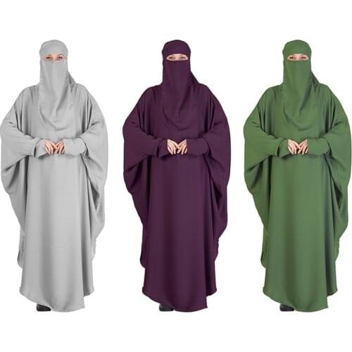 Eid Muslim Women Hijab Dress Turkey Abaya Hooded Prayer Garment Long Khimar Jilbab Full Cover Ramadan Gown Islamic Clothes Niqab