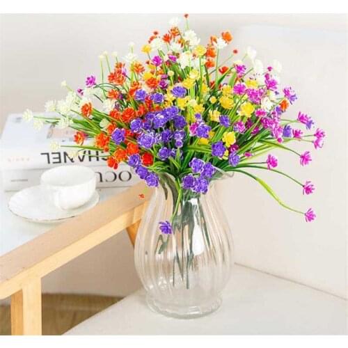 1 pcs Fake plant Artificial Plants Green Grass simulation Plastic Plant Wall Garden Home Artificial Flowers Green Leaves Plant