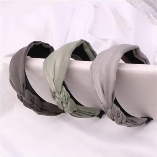Korean Version Of Dongdaemun Fabric Cross Hairband Wide-brimmed European And American Fashion Hair Accessories
