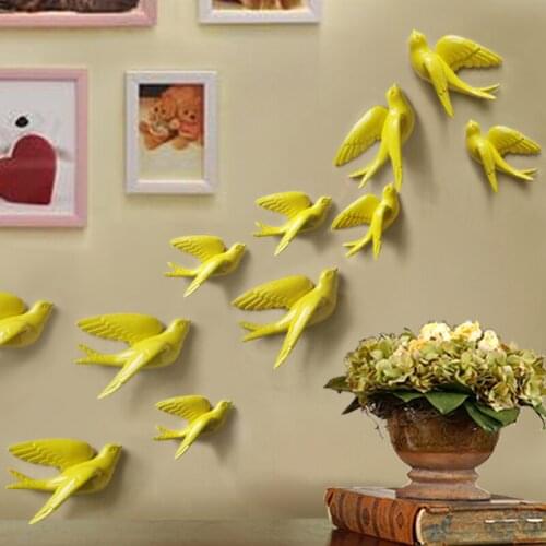 Creative stereo bird mural wall stickers, cafe bar and restaurant wall, TV background wall decoration Pendant