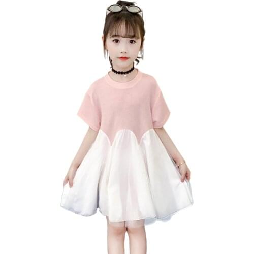 Summer Dress For Girls 2021 Newest Girls Dresses Patchwork Children Dresses Casual Style Girl Costume 6 8 10 12 14