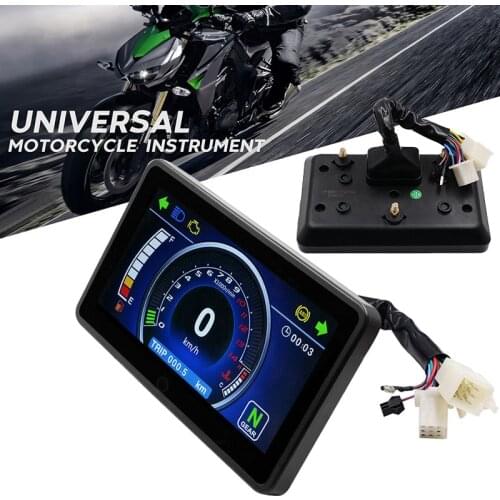Motorcycle LCD Screen Speedometer Digital Waterproof Multi-function Odometer TD326