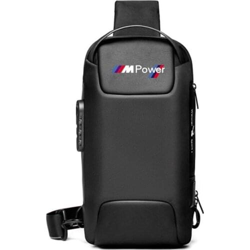 Men For power USB Charging Chest Pack Short Trip Messengers Chest Bag Water Repellent Shoulder Bag pw6