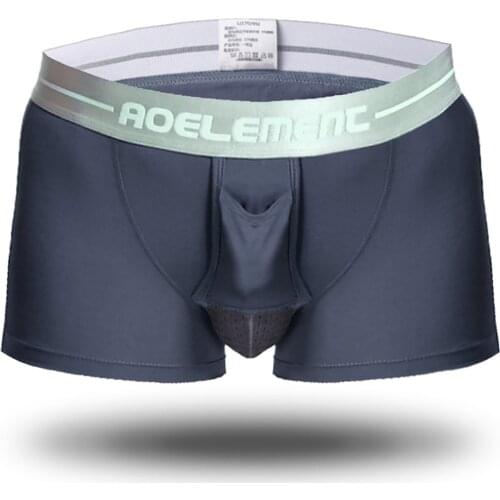 Mens soft Mens Underwear Bullet Separation Scrotum Physiological Mens Underpants Breathable Boxers Panties convex separation
