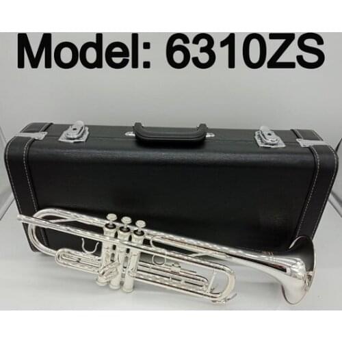 Music Fancier Club Bb Trumpet 6310ZS Silver Plated Music Instruments Profesional Trumpets Student Included Case Mouthpiece