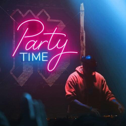 Custom Neon Sign Party Time LED Neon Light Wedding Party Home Decor Bar Store Logo Neon Sign Wall Decoration