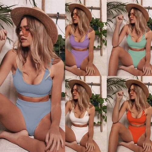2021 New Sexy Push Up Unpadded Brazilian Bikini Set Women Vintage Swimwear Swimsuit Beach Suit Biquini Bathing Suits
