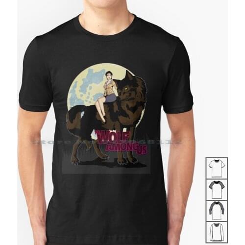 One Big Bad Wolf T Shirt 100% Cotton The Wolf Fables Twau Telltale Games Snow White Big Bad Wolf Bigby Wolf Creative Trending
