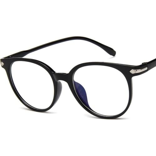 2021 Women Glasses Frame Men Anti Blue Light Eyeglasses Frame Vintage Round Clear Lens Glasses Optical Spectacle Frame
