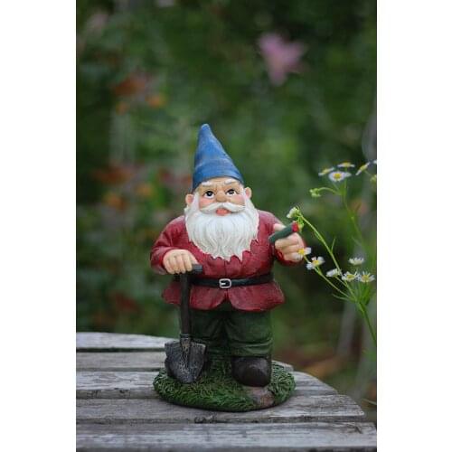 Resin Miniature Gnome Dwarf Pastoral Elf Santa Garden Decoration Outdoor Crafts Oranments
