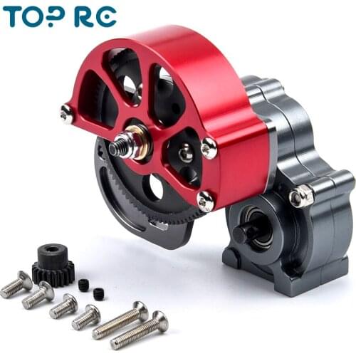 Complete Metal Gearbox Middle Transmission Box with Motor Gear for 1/10 RC Crawler Car Axial SCX10 Upgrade Parts