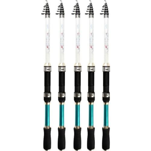 Winter Fishing Rod Portable Carbon Fiber Telescopic Spinning Mini Fishing Rod Casting Fishing Rod EVA Handle