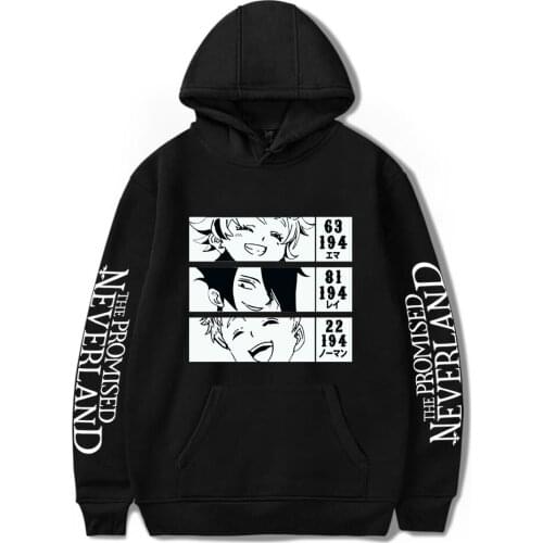 Hoodie 2021 Boys/girls Hoodies The Promised Neverland Hoodie Casual Streetwear Clothes The Promised Neverland Harajuku Pullovers