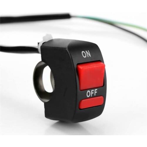 Universal Motorcycle Handlebar Flameout Switch ON OFF Button for Moto Motor ATV Bike DC12V/10A Black
