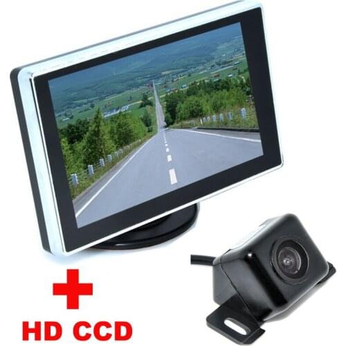 3.5" Color LCD Car Video Monitor With Univesal Nightvision CCD Car Rear View Camera backup Camera 2 in 1 Auto Parking Assistance