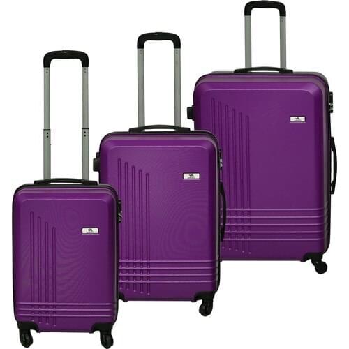 WX-320 Silver Series Damson 3'lü Set Suitcases