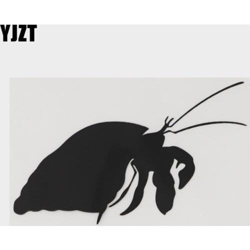 YJZT 12.8CM×7.5CM Hermit Crab Vinyl Marine Animal Car Sticker Decal 18A-0150