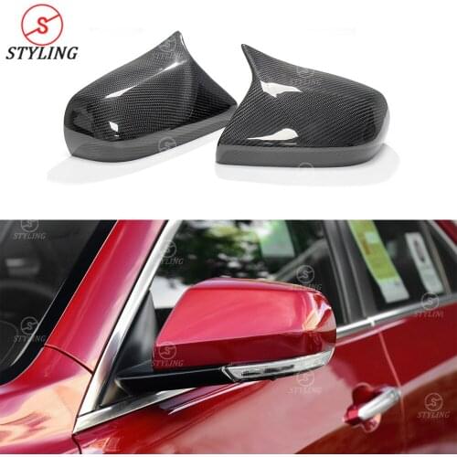 ATS Mirror cover M LOOK Replacement For Cadillac ATS Carbon Fiber Side View Mirror Cover 2014 2015 2016 2017 2018 2019