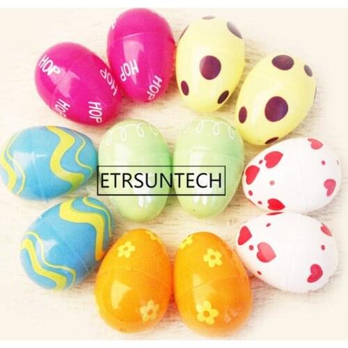 300pcs Plastic Empty Fillable Easter Eggs Hunt Baby Child Gift Party Home Wedding Decorations Mix Colors