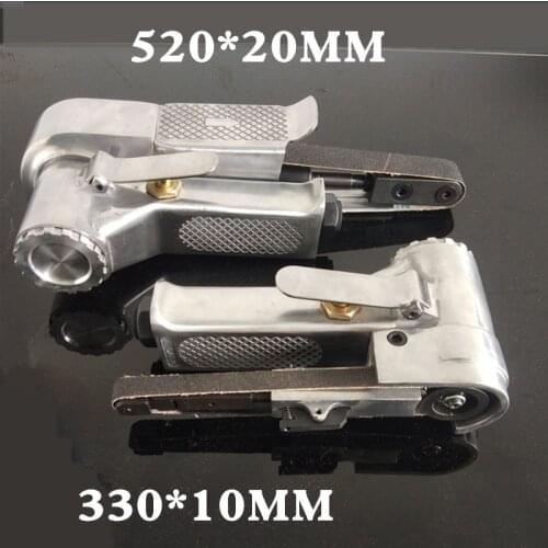 330*10MM/520*20MM Handheld Sand Belt Machine Small Pneumatic Polishing Machine Handheld Sander Sanding Belt Woodworking Tool