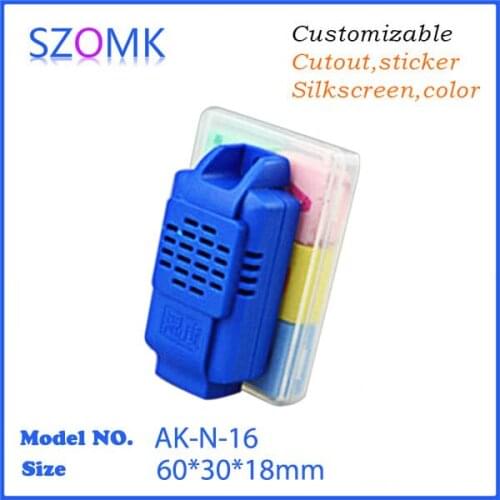 4pcs a lot good looking bule color plastic instrument enclosure for electronic project box 60x30x18mm