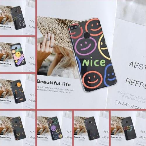Case For Huawei Y3 Y5 Y6 II Y7 Pro Smile Face Silicone Soft Back Cover For Huawei Y5 Y6 Y7 Prime 2017 2018 Y9 2019 Phone Case