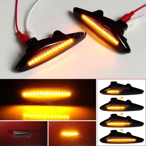 For Mazda MX5 MX6 RX8 Fiat 124 Spider Nissan Lafesta Highway Star Car LED Dynamic Side Marker Lamp Turn Signal Lights Indicator