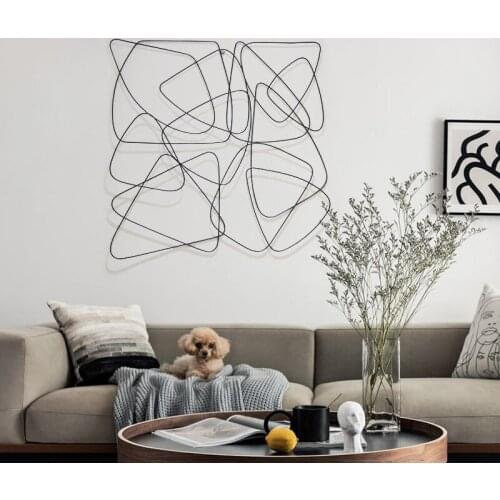 Guest TV Background Wall Pendant Three-dimensional Iron Art Wall Decoration Light Wall Decoration Abstract Art