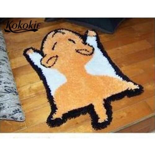 Crocheting needle for carpet embroidery yarn accessories carpet latch hook kits diy rug tapestry kits cartoon printed cushion