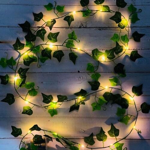 Artificial Plants Wall Hanging Fake Creeper Green Leaf Garland Ivy Vine DIY For Wedding Decoration Garden Party Home Decor