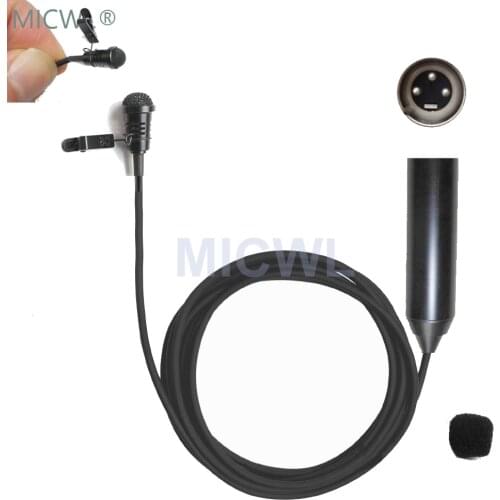XLR Phantom Power Microphone Lavalier Lapel Microphone for Mixer Canon Sony Panasonic Camcorders ZOOM Tascam Cardioid 195" Cable