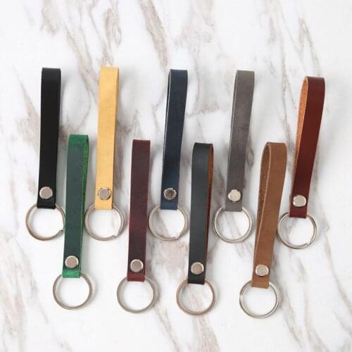 Fashion Handmade Wrist Strap Key Holder Genuine Leather Rope Keychain Keyring Men Women Key Chain Auto Pendant Accessory