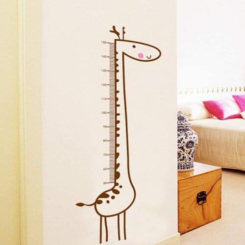 Cartoon Giraffe Wall Sticker Height Measure Wall Sticker For Kids Rooms Height Ruler backdrop Chart Decals Home Decoration N1I9