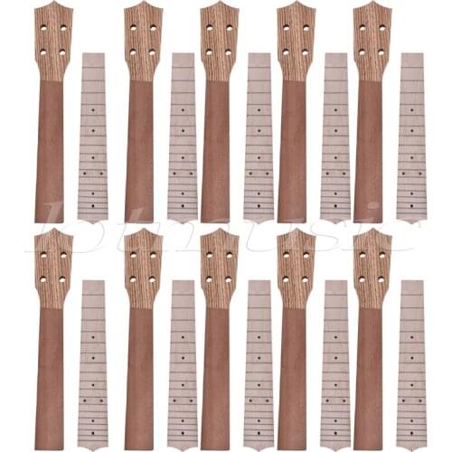 Neck and Fretboard for Ukulele Concert Ukelele Uke 23 Inch Hawaii Guitar Parts Luthier Diy Maple Set of 10