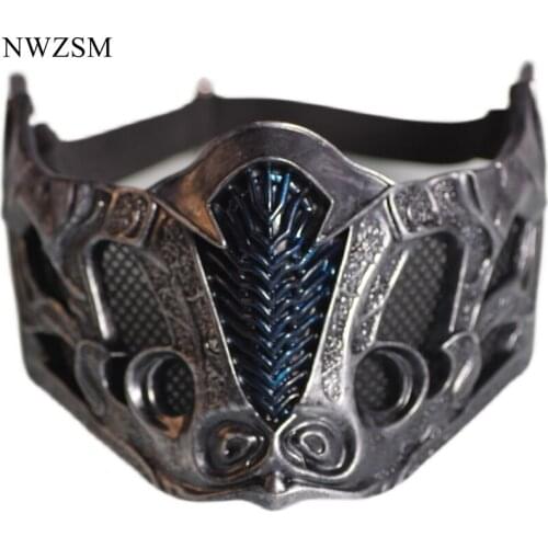 2021 New Mortal Kombat Sub-Zero Scorpion Mask Cosplay Costume FRP Masks Halloween Cos Role Play Props