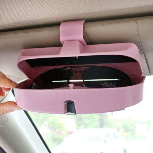 New Car Sun Visor Glasses Case Glasses Holder Organizer Glasses Storage Box Holder Visor Sunshade Car Accessories Interior