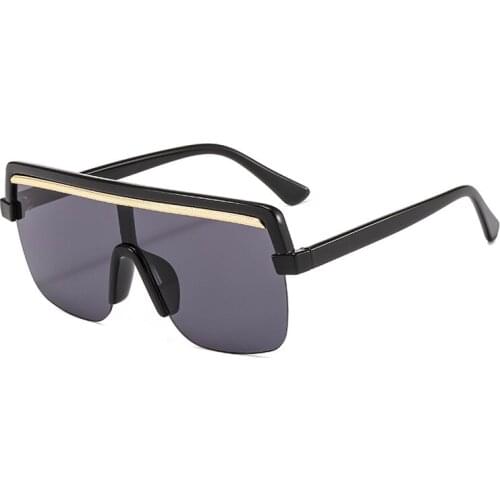 New Oversize Square Sunglasses Women Fashion Flat Top Glasses Men Designer Female Sun Glasses Uv400Travel driving Glasses