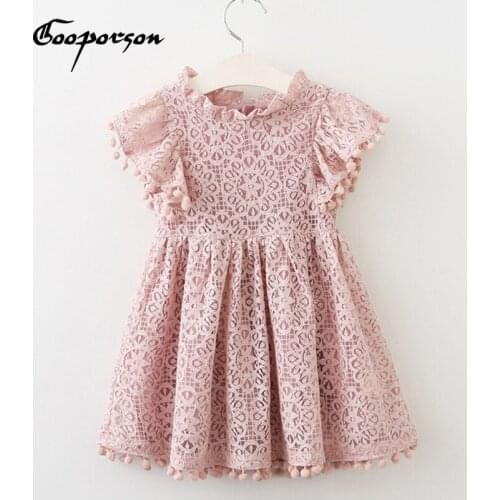 Girls Dress New Summer Costume Brand Girls Clothes Lace and Ball Design Baby Girls Dress Party Dress for 3-7 Years Vestidos
