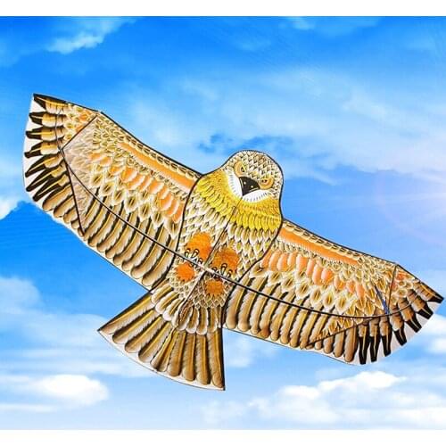1.1m Flat Eagle Kite With 30 Meter Kite Line Children Flying Bird Kites Windsock Outdoor Toys Garden Cloth Toys For Kids Gift